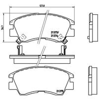 Remblokkenset, schijfrem BREMBO, u.a. für Mitsubishi