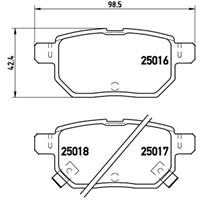 Remblokkenset, schijfrem BREMBO, u.a. für Toyota, Subaru, Lexus, Aston Martin