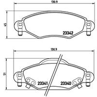 Remblokkenset, schijfrem BREMBO, u.a. für Toyota