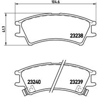 Remblokkenset, schijfrem BREMBO, u.a. für Hyundai
