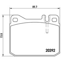 Remblokkenset, schijfrem BREMBO, u.a. für Mercedes-Benz