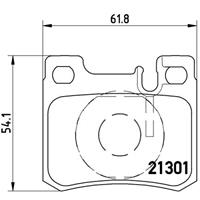 Remblokkenset, schijfrem BREMBO, u.a. für Mercedes-Benz