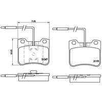 citroen Remblokken set P61047