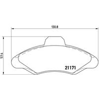 Remblokkenset, schijfrem BREMBO, u.a. für Ford