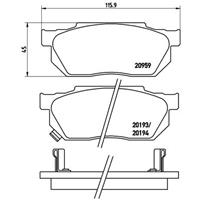 honda Remblokken set P28008