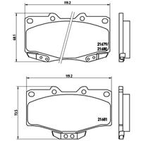 Remblokkenset, schijfrem BREMBO, u.a. für Toyota, VW