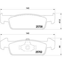 Remblokkenset, schijfrem BREMBO, u.a. für Dacia, Renault