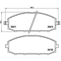 Remblokkenset, schijfrem BREMBO, u.a. für Nissan