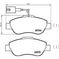 Remblokkenset, schijfrem BREMBO, u.a. für Fiat, Ford
