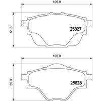 Remblokkenset, schijfrem BREMBO, u.a. für Citroën, Peugeot, DS, Opel, Vauxhall