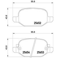 Remblokkenset, schijfrem BREMBO, u.a. für Fiat