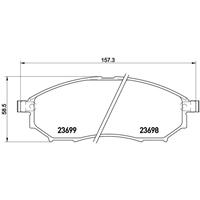 Remblokkenset, schijfrem BREMBO, u.a. für Infiniti, Nissan