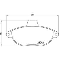 Remblokkenset, schijfrem BREMBO, u.a. für Peugeot, Citroën, Fiat