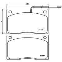 Remblokkenset, schijfrem BREMBO, u.a. für Jaguar, Renault, Daimler