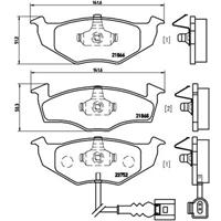 Remblokkenset, schijfrem BREMBO, u.a. für Skoda, VW