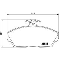 Remblokkenset, schijfrem BREMBO, u.a. für Land Rover