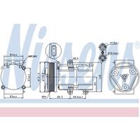 Compressor, airconditioning NISSENS, Spanning (Volt)12V, u.a. für Jaguar, Ford