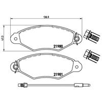 Remblokkenset, schijfrem BREMBO, u.a. für Renault