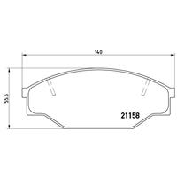 Remblokkenset, schijfrem BREMBO, u.a. für Toyota, VW