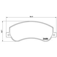 Remblokkenset, schijfrem BREMBO, u.a. für VW