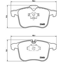 Remblokkenset, schijfrem DIRECTIONAL BRAKE PADS BREMBO, u.a. für Saab, Opel, Vauxhall, Cadillac