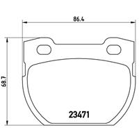 Remblokkenset, schijfrem BREMBO, u.a. für Land Rover