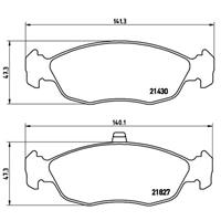 Remblokkenset, schijfrem BREMBO, u.a. für Citroën, Peugeot