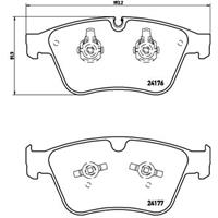 Remblokkenset, schijfrem BREMBO, u.a. für Mercedes-Benz