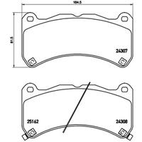 Remblokkenset, schijfrem BREMBO, u.a. für Lexus