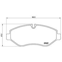 Remblokkenset, schijfrem BREMBO, u.a. für Iveco