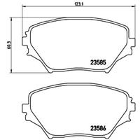 Remblokkenset, schijfrem BREMBO, u.a. für Toyota
