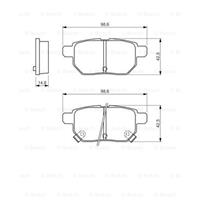 Remblokkenset, schijfrem BOSCH, u.a. für Toyota, Lexus