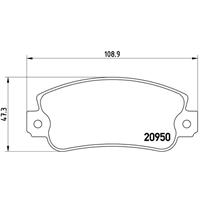 Remblokkenset, schijfrem BREMBO, u.a. für Seat, Fiat, Autobianchi, Lancia