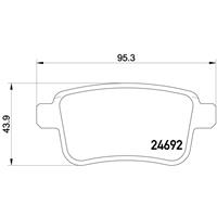 Remblokkenset, schijfrem BREMBO, u.a. für Mercedes-Benz, Nissan
