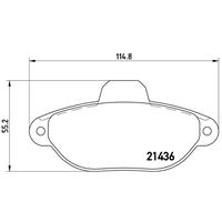 Remblokkenset, schijfrem BREMBO, u.a. für Fiat, Zastava, Lancia