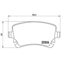 Remblokkenset, schijfrem BREMBO, u.a. für VW, Audi