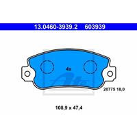 Remblokkenset, schijfrem ATE, u.a. für Fiat, Seat