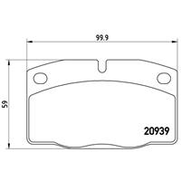 Remblokkenset, schijfrem BREMBO, u.a. für Opel, Lotus