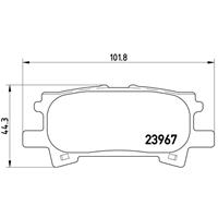 Remblokkenset, schijfrem BREMBO, u.a. für Toyota, Lexus