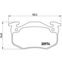 Remblokkenset, schijfrem BREMBO, u.a. für Peugeot, Renault, Citroën