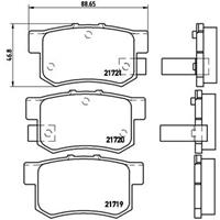 Remblokkenset, schijfrem BREMBO, u.a. für Honda, Acura, Rover, Suzuki, MG