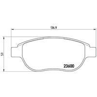 Remblokkenset, schijfrem BREMBO, u.a. für Peugeot, Citroën