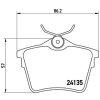 Remblokkenset, schijfrem BREMBO, u.a. für Peugeot, Citroën
