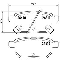 Remblokkenset, schijfrem BREMBO, u.a. für Toyota, Subaru, Aston Martin