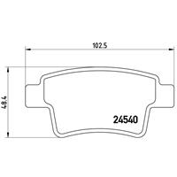 Remblokkenset, schijfrem BREMBO, u.a. für Citroën