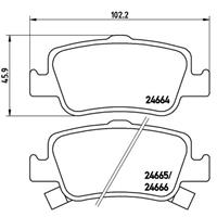 Remblokkenset, schijfrem BREMBO, u.a. für Toyota