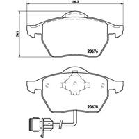 Remblokkenset, schijfrem BREMBO, u.a. für Audi
