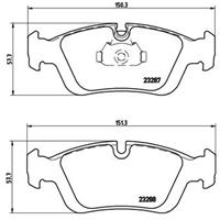 Remblokkenset, schijfrem BREMBO, u.a. für BMW, Alpina, Bentley, Wiesmann