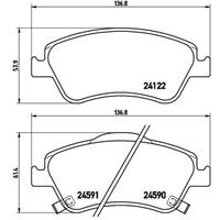 Remblokkenset, schijfrem BREMBO, u.a. für Toyota