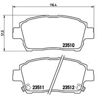 Remblokkenset, schijfrem BREMBO, u.a. für Toyota